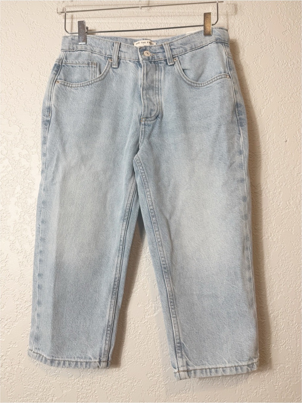 NWT We The Free Free People Sun City High Rise Capri Jeans Size 26 Button Fly - Picture 6 of 8
